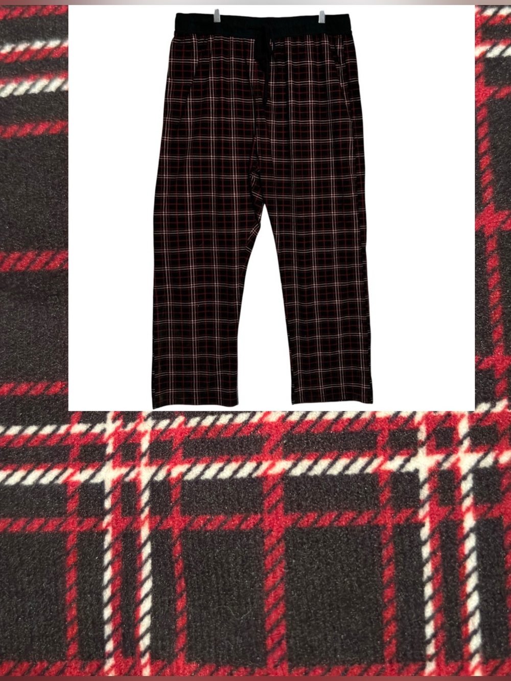 Rainforest Brushed Plaid Flannel Lounge Pants Red/Charcoal / XL Casual NWOT